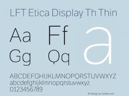 Пример шрифта LFT Etica Display Th